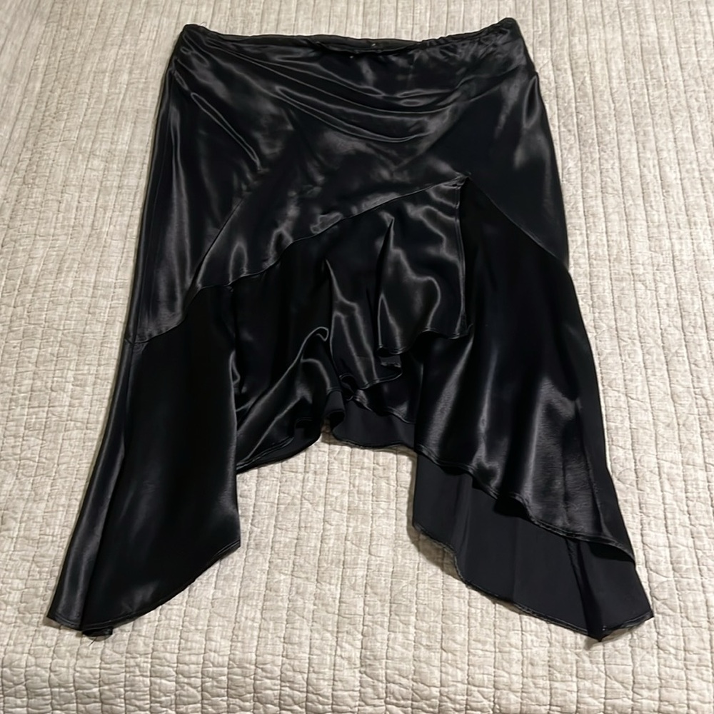 🔥🔥Black Asymmetrical Wrap Skirt